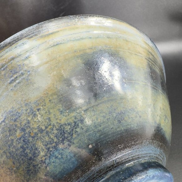 Vintage 1950s Japanese Pottery Hand Made Dish Bowl Red Splatter Glaze Signed - Picture 6 of 14